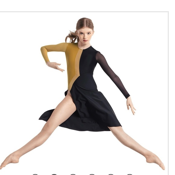 Revolution Tenth House Elite Performance dance dress -black and gold - size MC - Picture 5 of 8